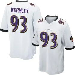 Men's Chris Wormley Baltimore Ravens No.93 Game Jersey - White