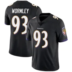 Men's Chris Wormley Baltimore Ravens No.93 Limited Alternate Vapor Untouchable Jersey - Black