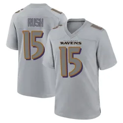 Men's Cooper Rush Baltimore Ravens No.15 Game Atmosphere Fashion Jersey - Gray