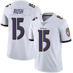 Men's Cooper Rush Baltimore Ravens No.15 Limited Vapor Untouchable Jersey - White