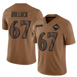 Men's Corey Bullock Baltimore Ravens No.67 Limited 2023 Salute To Service Jersey - Brown