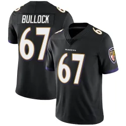Men's Corey Bullock Baltimore Ravens No.67 Limited Alternate Vapor Untouchable Jersey - Black