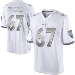 Men's Corey Bullock Baltimore Ravens No.67 Limited Platinum Jersey - White