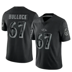Men's Corey Bullock Baltimore Ravens No.67 Limited Reflective Jersey - Black