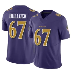 Men's Corey Bullock Baltimore Ravens No.67 Limited Vapor F.U.S.E. Jersey - Purple