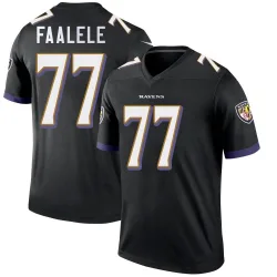 Men's Daniel Faalele Baltimore Ravens No.77 Legend Jersey - Black