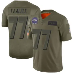 Men's Daniel Faalele Baltimore Ravens No.77 Limited 2019 Salute to Service Jersey - Camo