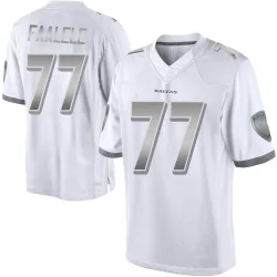 Men's Daniel Faalele Baltimore Ravens No.77 Limited Platinum Jersey - White