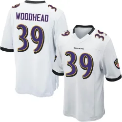 Men's Danny Woodhead Baltimore Ravens No.39 Game Jersey - White