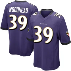 Men's Danny Woodhead Baltimore Ravens No.39 Game Team Color Jersey - Purple