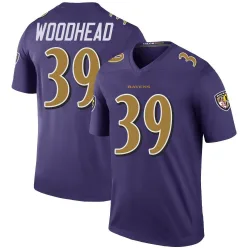 Men's Danny Woodhead Baltimore Ravens No.39 Legend Color Rush Jersey - Purple