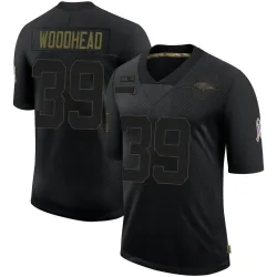 Men's Danny Woodhead Baltimore Ravens No.39 Limited 2020 Salute To Service Jersey - Black