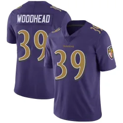 Men's Danny Woodhead Baltimore Ravens No.39 Limited Color Rush Vapor Untouchable Jersey - Purple