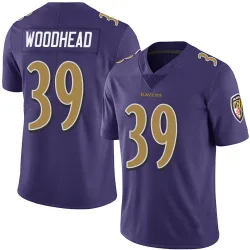 Men's Danny Woodhead Baltimore Ravens No.39 Limited Team Color Vapor Untouchable Jersey - Purple