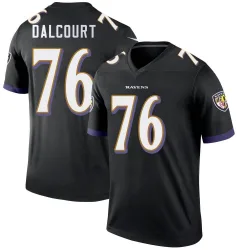 Men's Darrian Dalcourt Baltimore Ravens No.76 Legend Jersey - Black