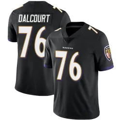 Men's Darrian Dalcourt Baltimore Ravens No.76 Limited Alternate Vapor Untouchable Jersey - Black