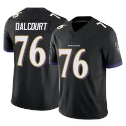 Men's Darrian Dalcourt Baltimore Ravens No.76 Limited Vapor F.U.S.E. Jersey - Black