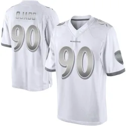 Men's David Ojabo Baltimore Ravens No.90 Limited Platinum Jersey - White