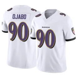 Men's David Ojabo Baltimore Ravens No.90 Limited Vapor F.U.S.E. Jersey - White