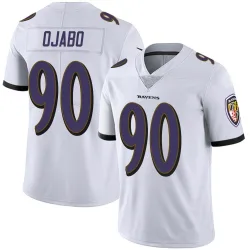 Men's David Ojabo Baltimore Ravens No.90 Limited Vapor Untouchable Jersey - White