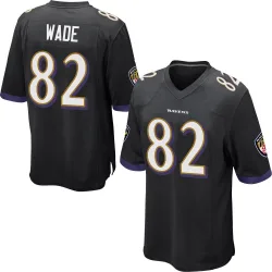 Men's Dayton Wade Baltimore Ravens No.82 Game Jersey - Black
