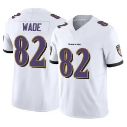 Men's Dayton Wade Baltimore Ravens No.82 Limited Vapor F.U.S.E. Jersey - White