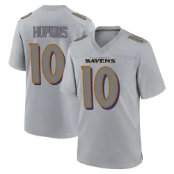 Men's DeAndre Hopkins Baltimore Ravens No.10 Game Atmosphere Fashion Jersey - Gray