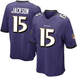 Men's DeSean Jackson Baltimore Ravens No.15 Game Team Color Jersey - Purple