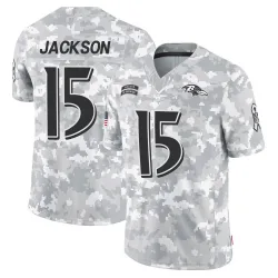 Men's DeSean Jackson Baltimore Ravens No.15 Limited 2024 Salute to Service Jersey - Arctic Camo
