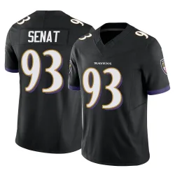 Men's Deadrin Senat Baltimore Ravens No.93 Limited Vapor F.U.S.E. Jersey - Black