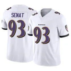 Men's Deadrin Senat Baltimore Ravens No.93 Limited Vapor F.U.S.E. Jersey - White