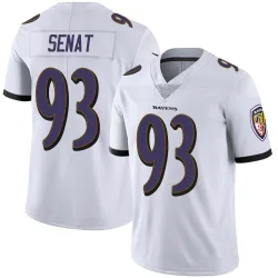 Men's Deadrin Senat Baltimore Ravens No.93 Limited Vapor Untouchable Jersey - White