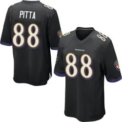Men's Dennis Pitta Baltimore Ravens No.88 Game Jersey - Black