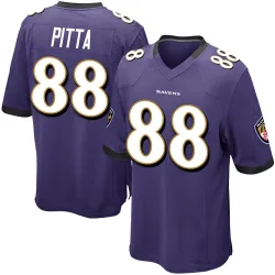 Men's Dennis Pitta Baltimore Ravens No.88 Game Team Color Jersey - Purple
