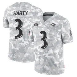 Men's Deonte Harty Baltimore Ravens No.3 Limited 2024 Salute to Service Jersey - Arctic Camo