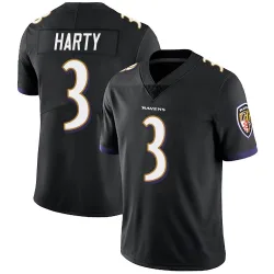 Men's Deonte Harty Baltimore Ravens No.3 Limited Alternate Vapor Untouchable Jersey - Black