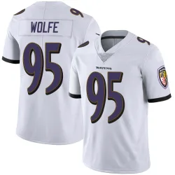 Men's Derek Wolfe Baltimore Ravens No.95 Limited Vapor Untouchable Jersey - White