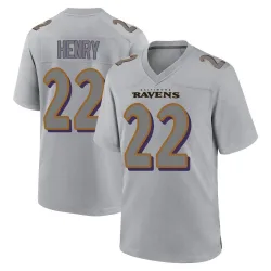 Men's Derrick Henry Baltimore Ravens No.22 Game Atmosphere Fashion Jersey - Gray