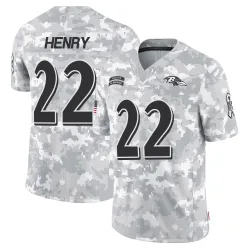 Men's Derrick Henry Baltimore Ravens No.22 Limited 2024 Salute to Service Jersey - Arctic Camo