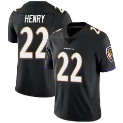 Men's Derrick Henry Baltimore Ravens No.22 Limited Alternate Vapor Untouchable Jersey - Black