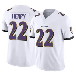 Men's Derrick Henry Baltimore Ravens No.22 Limited Vapor F.U.S.E. Jersey - White