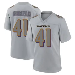 Men's Desmond Igbinosun Baltimore Ravens No.41 Game Atmosphere Fashion Jersey - Gray