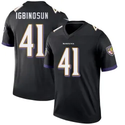 Men's Desmond Igbinosun Baltimore Ravens No.41 Legend Jersey - Black