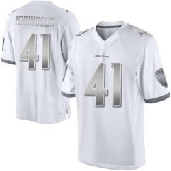 Men's Desmond Igbinosun Baltimore Ravens No.41 Limited Platinum Jersey - White