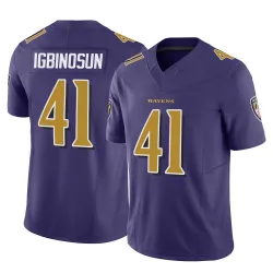Men's Desmond Igbinosun Baltimore Ravens No.41 Limited Vapor F.U.S.E. Jersey - Purple