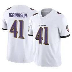 Men's Desmond Igbinosun Baltimore Ravens No.41 Limited Vapor F.U.S.E. Jersey - White