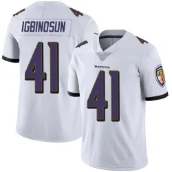 Men's Desmond Igbinosun Baltimore Ravens No.41 Limited Vapor Untouchable Jersey - White
