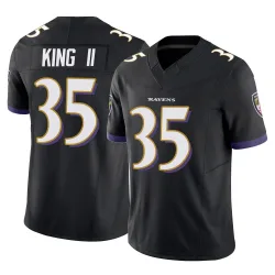 Men's Desmond King II Baltimore Ravens No.35 Limited Vapor F.U.S.E. Jersey - Black