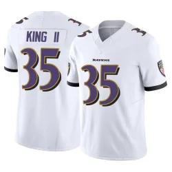 Men's Desmond King II Baltimore Ravens No.35 Limited Vapor F.U.S.E. Jersey - White
