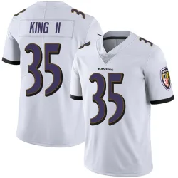 Men's Desmond King II Baltimore Ravens No.35 Limited Vapor Untouchable Jersey - White